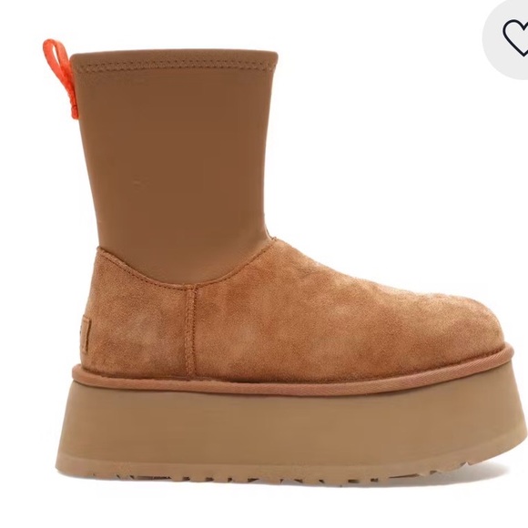 UGG CLASSIC DIPPER Brown Platform Ankle Boots SIZE 12 brand new
